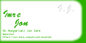 imre jon business card